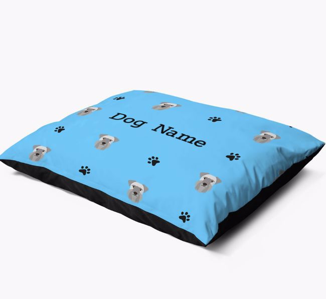 'Paw Print Pattern' - Personalised {breedFullName} Dog Bed